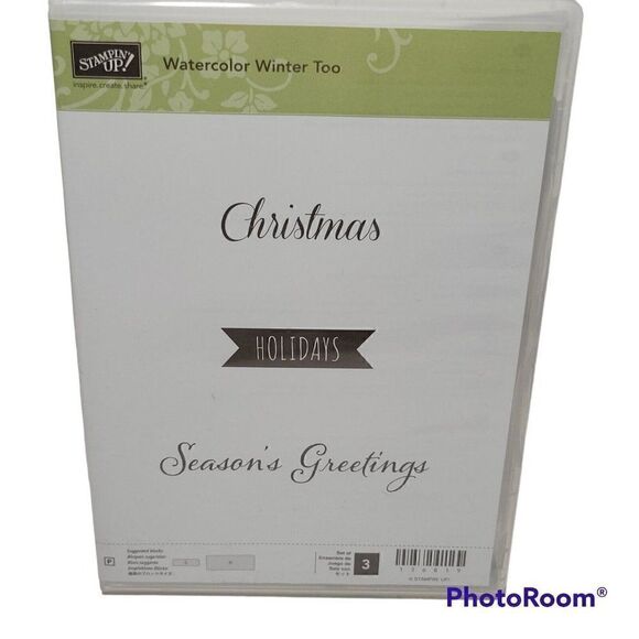 Stampin' Up Rubber Mount Stamp Sets 12 Days of Christmas & Watercolor Winter Too - Picture 3 of 12
